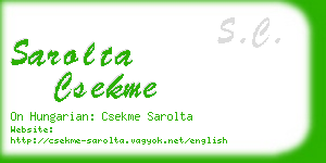 sarolta csekme business card